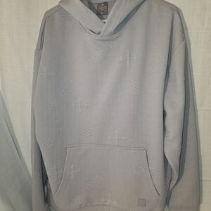 New Saints Studio Gray Embossed New Hoodie.  Super Nice!! Sz L